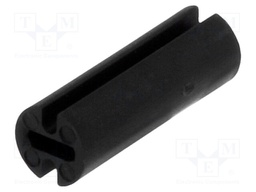 Spacer sleeve; LED; Øout: 5mm; ØLED: 5mm; L: 22.7mm; black; UL94V-2