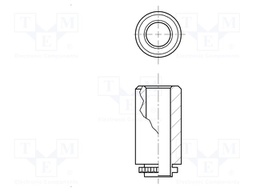 Spacer sleeve; 12.7mm; cylindrical; stainless steel; Øint: 2.95mm