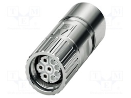 Connector: M23; plug; PIN: 8(4+4); crimped; straight; M23 PRO; 630V