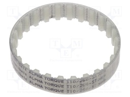 Timing belt; T10; W: 16mm; H: 4.5mm; Lw: 260mm; Tooth height: 2.5mm