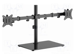 Stand; 9kg; 17÷32"; black; 75x75mm,100x100mm; plastic,steel,glass