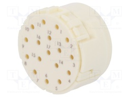 Connector: M23; PIN: 17; male; crimped; w/o contacts; 160V; 8A