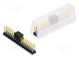 Connector: pin strips; pin header; male; PIN: 38; 2.54mm; SMT; 2x19