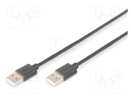 Cable; High Speed,USB 2.0; USB A plug,both sides; nickel plated