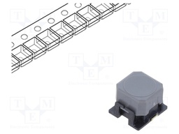 Microswitch TACT; SPST-NO; Pos: 2; 0.05A/16VDC; SMD; none; 3N; grey