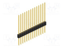 Connector: pin strips; pin header; male; PIN: 14; 1.27mm; THT; 1x14