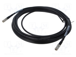 Cable; 5m; DIN plug,both sides; shielded; black; straight; 0÷40°C