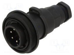 Connector: circular; plug; male; PIN: 6; 5A; 277V; IP68,IP69K; 6÷8mm