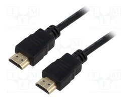 Cable; HDCP 2.2,HDMI 2.0; HDMI plug,both sides; 10m; black; 30AWG