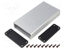 Enclosure: shielding; X: 84mm; Y: 160mm; Z: 28mm; aluminium; natural