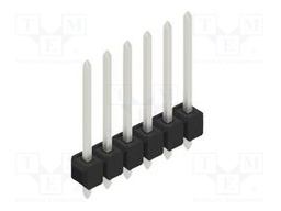 Connector: pin strips; pin header; male; PIN: 6; 2.54mm; THT; 1x6