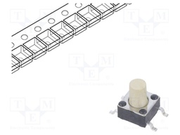 TACTILE SWITCH, 0.05A, 12VDC, SMD