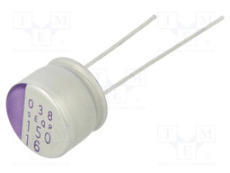 Polymer Aluminium Electrolytic Capacitor, 150 µF, 16 V, Radial Leaded, OS-CON SEQP Series, 0.03 ohm