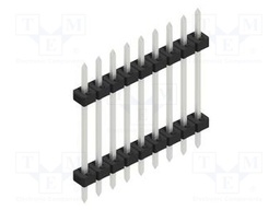 Connector: pin strips; pin header; male; PIN: 9; 2mm; THT; 1x9; 100V