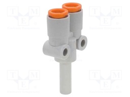 Tee fitting; plug-in; -1÷10bar; Mat: polypropylene; Y type branch