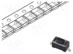 Microswitch TACT; SPST; Pos: 2; 0.05A/12VDC; SMT; 1.57N; 4.3mm