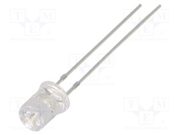 LED; blue; 5mm; 220÷330mcd; 120°; Front: recessed; 12÷15VDC