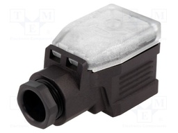 Connector: valve connector; plug; form A; 18mm; female; PIN: 4; 16A