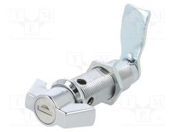 Lock; zinc and aluminium alloy; 60mm; chromium; Key code: 1333