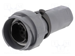Connector: circular; plug; male; PIN: 10; w/o contacts; for cable