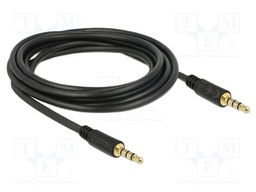 Cable; Jack 3,5mm 4pin plug,both sides; 3m; Plating: gold-plated