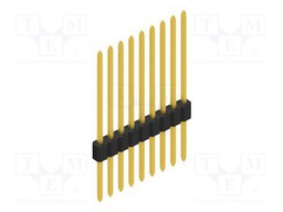 Connector: pin strips; pin header; male; PIN: 9; 1.27mm; THT; 1x9