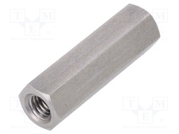 Screwed spacer sleeve; Int.thread: M8; 45mm; hexagonal