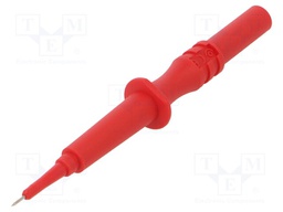 Test probe; 1A; 600V; red; Tip diameter: 2mm; Socket size: 2mm