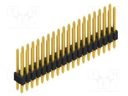Connector: pin strips; pin header; male; PIN: 38; 1.27mm; THT; 2x19
