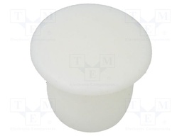 Accessories: stopper; H: 8mm; push-in; Flange dia: 12mm; white; LDPE