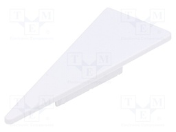 Cap for LED profiles; white; ABS; Application: WALLE12