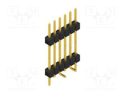 Connector: pin strips; pin header; male; PIN: 6; 2.54mm; SMT; 1x6