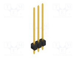Connector: pin strips; pin header; male; PIN: 3; 2.54mm; THT; 1x3