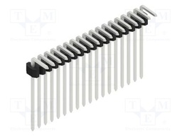 Connector: pin strips; pin header; male; PIN: 18; 1.27mm; THT; 1x18