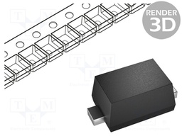 Diode: rectifying; SMD; 600V; 1.2A; M2F; Ufmax: 0.97V; Ifsm: 50A