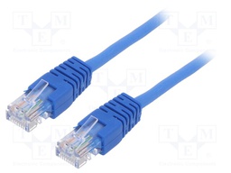 Patch cord; U/UTP; 5e; stranded; CCA; PVC; blue; Len: 2m; 26AWG