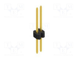 Connector: pin strips; pin header; male; PIN: 2; 1.27mm; THT; 1x2
