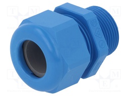 Cable gland; with long thread; M25; IP68; Mat: polyamide; blue