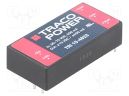 Converter: DC/DC; 15W; Uin: 36÷75V; Uout: 15VDC; Uout2: -15VDC; 2"x1"