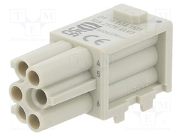 Connector: HDC; module; female; Han Modular Domino; PIN: 6