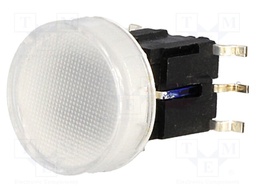 Switch: keypad; Pos: 2; SPST-NO; 0.05A/48VDC; colourless; blue; 1.4N