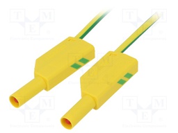 Test lead; PVC; 1m; yellow-green; 16A; 1kV; Cond.cross sec: 0.75mm2