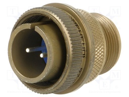 Connector: circular; Series: 97; plug; male; PIN: 2; silver plated