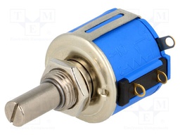 Potentiometer: shaft; multiturn; 100Ω; 2W; ±5%; 6.35mm; linear; IP40