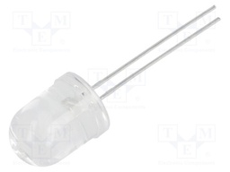 LED; 10mm; white cold; 6500÷10000mcd; 30°; Front: convex