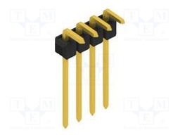 Connector: pin strips; pin header; male; PIN: 4; 2.54mm; THT; 1x4