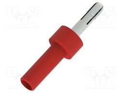 Connector: 4mm banana; socket; red; nickel plated; EXPANSION PIN