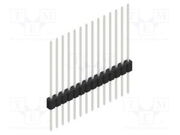 Connector: pin strips; pin header; male; PIN: 14; 1.27mm; THT; 1x14