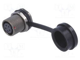 Socket; female; ST12; PIN: 5; IP67; 5A; soldering; 180V; 0.75mm2