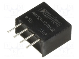 Converter: DC/DC; 1W; Uin: 13.5÷16.5V; Uout: 15VDC; Iout: 67mA; SIP4